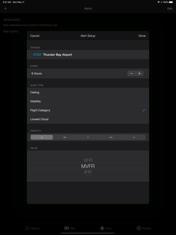 Minimums - METAR/TAF Analysis iPad screenshot 8 - Weather app