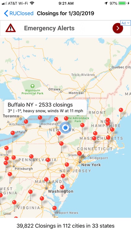 RUClosed - school/work closed?
