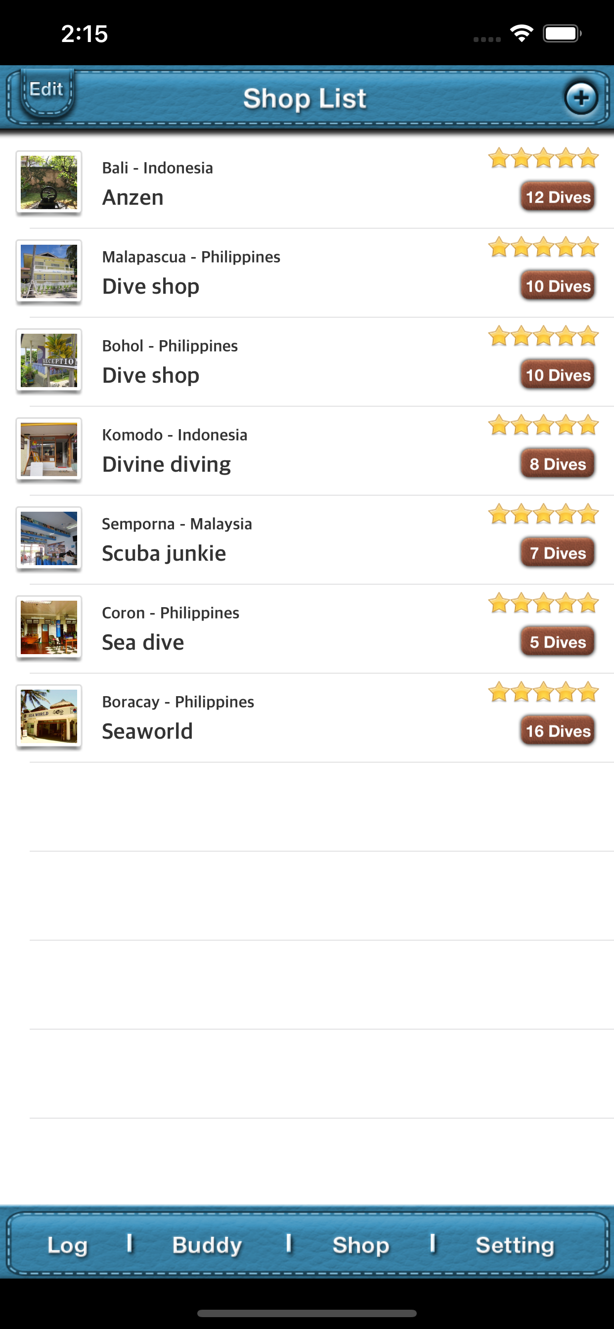 Dive Diary