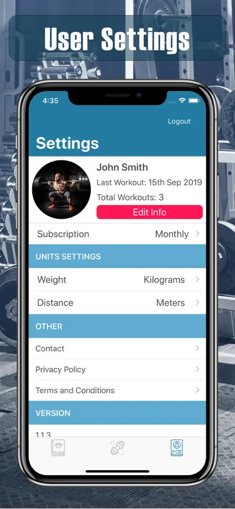 Warrior Gym Workout Tracker