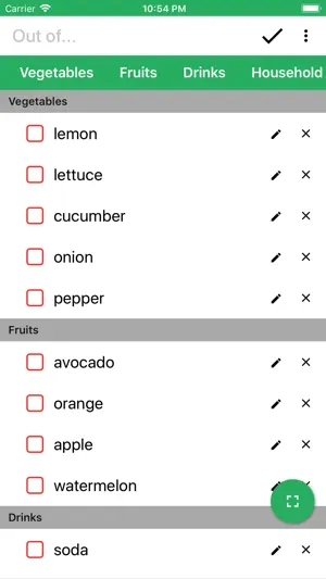 Out of - Grocery Shopping List screenshot 1