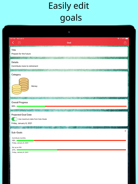 Screenshot #3 for Personal Goals