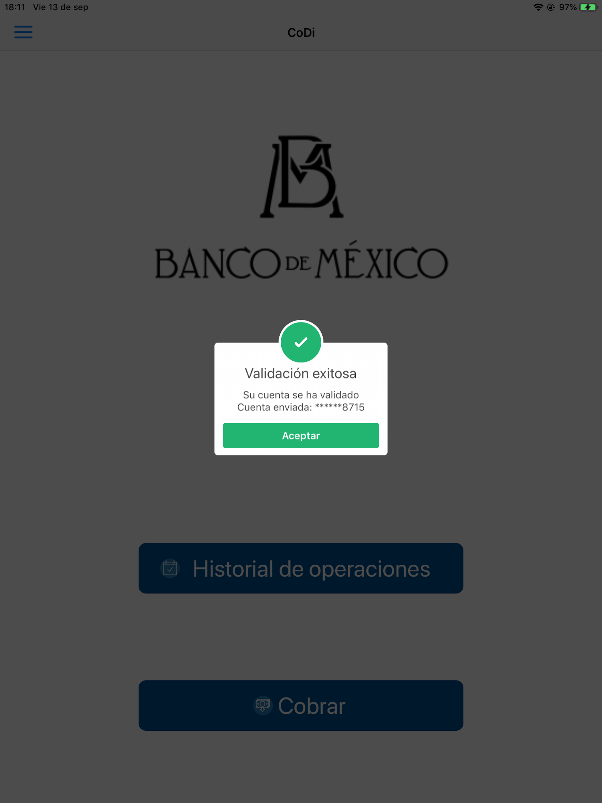 CoDi Banxico -solo para cobrar