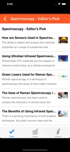Spectroscopy by AZoNetwork screenshot #1 for iPhone