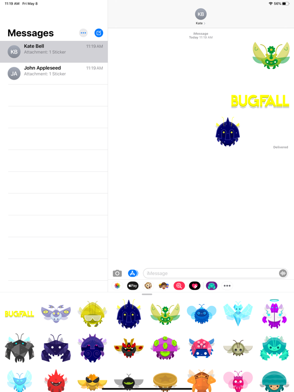 Screenshot #4 pour BugFall Stickers
