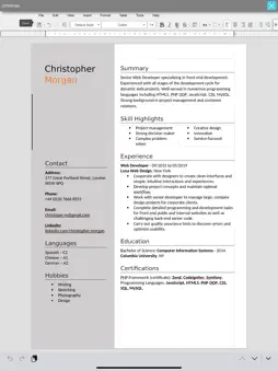 OffiWriter document editor screenshot 4