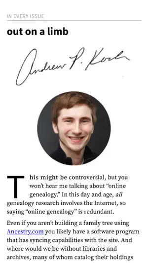 Family Tree Magazine screenshot 2