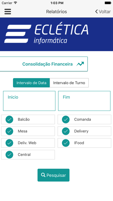 Eclética ERP Screenshot