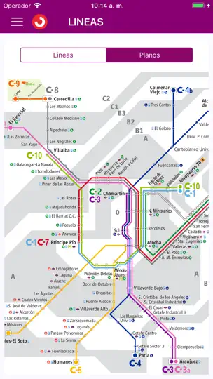 Captura de pantalla de Renfe Cercanias en iPhone 4