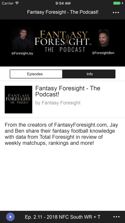 Fantasy Foresight The Podcast!
