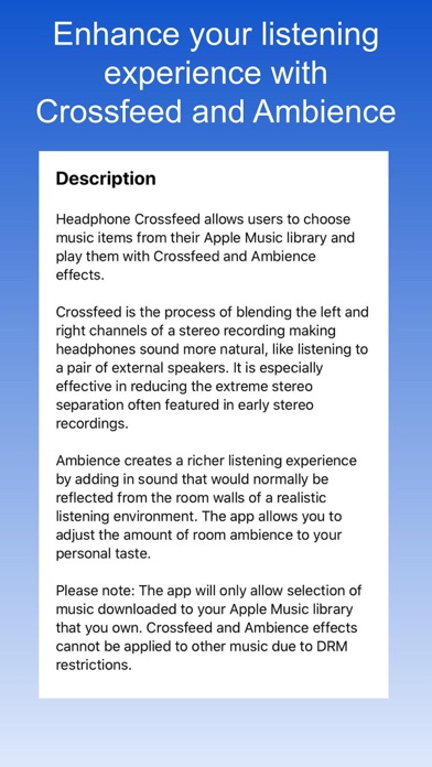 Screenshot #3 pour Headphone Crossfeed