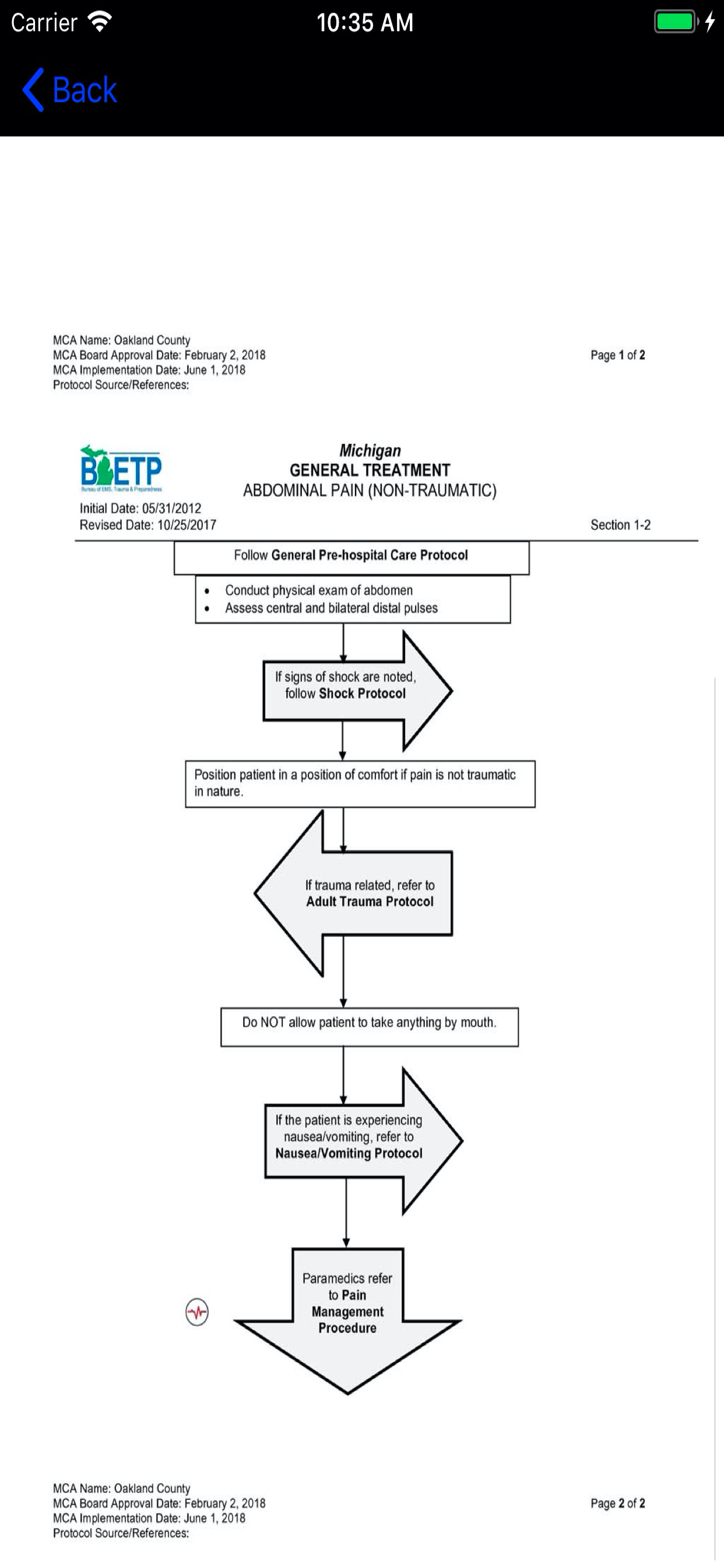 OCMCA Protocols