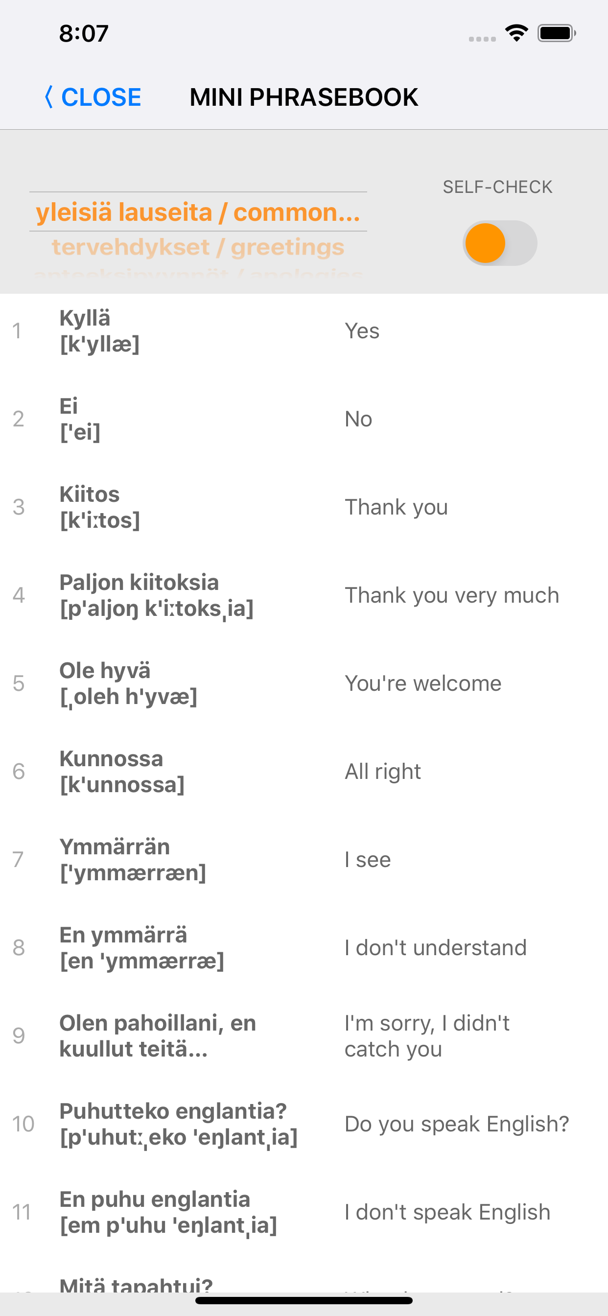 Learn Finnish words with ST screenshot 8
