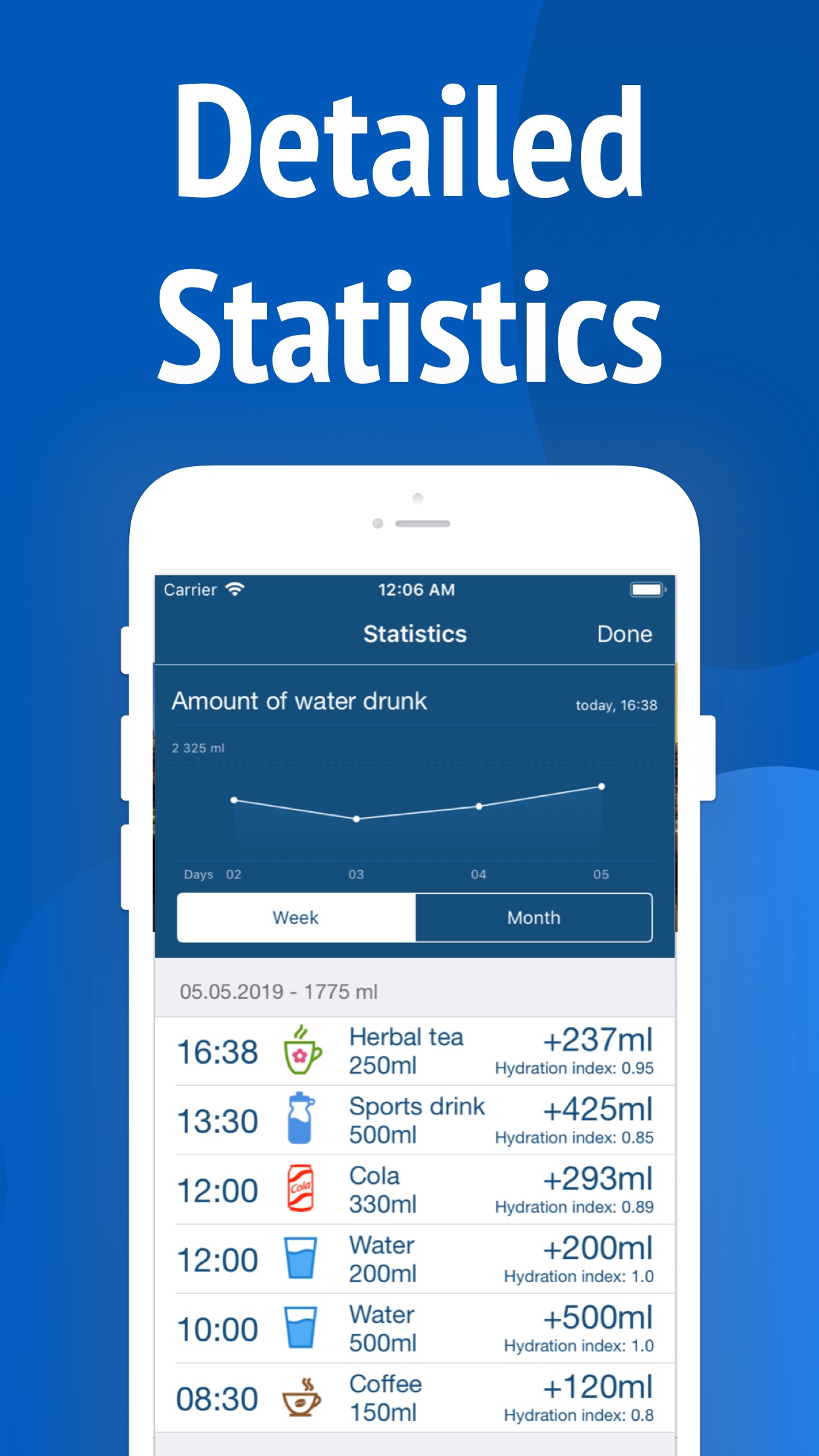 Screenshot do app Drink Control