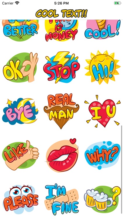 Cool Text Stickers