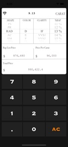 Diamond Price Calculate screenshot #3 for iPhone