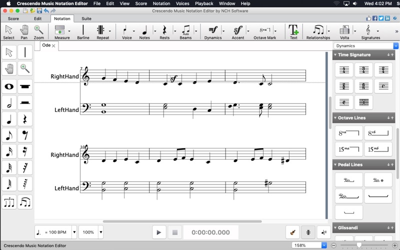 crescendo music notation iphone screenshot 3