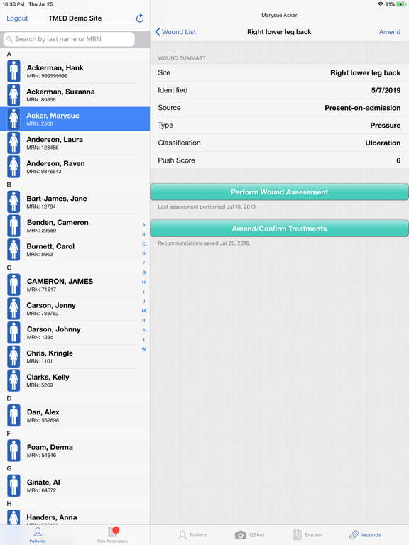 WoundRounds iPad screenshot 4 - Medical app