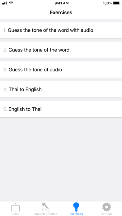 Thai language tones Screenshot