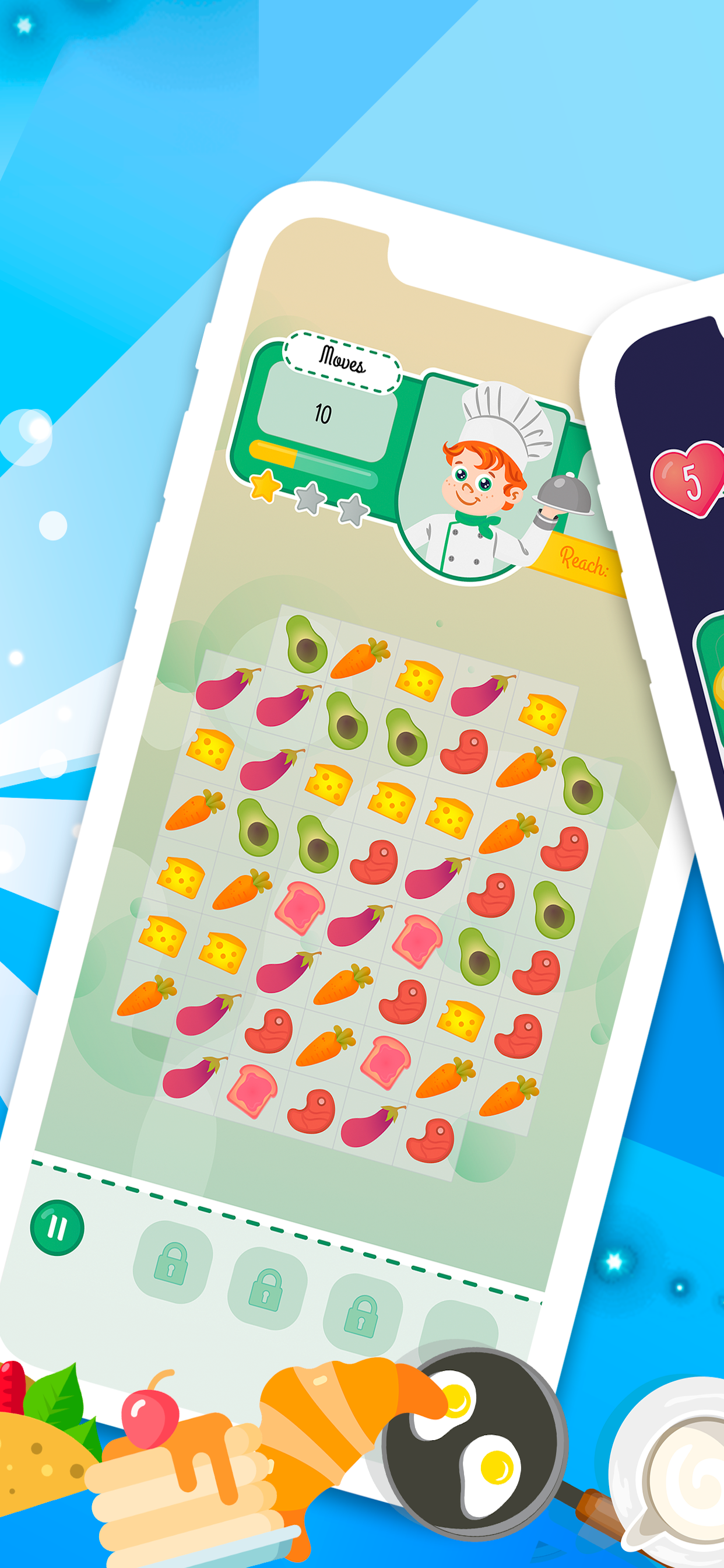 Kitchen: Crazy Match 3 Puzzles