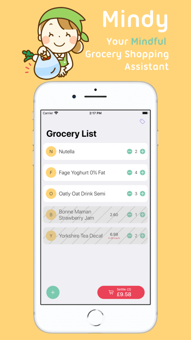 Screenshot #1 pour Mindy : Grocery List