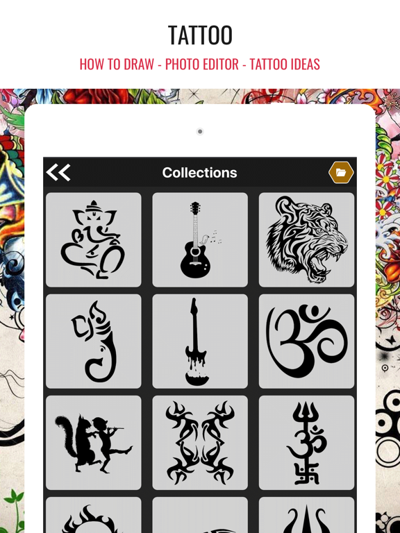 Screenshot #6 pour Tattoo : How to Draw & Editor