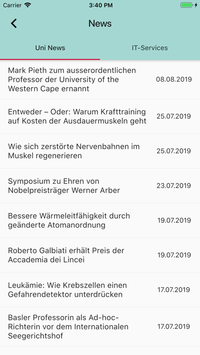 University of Basel Screenshot