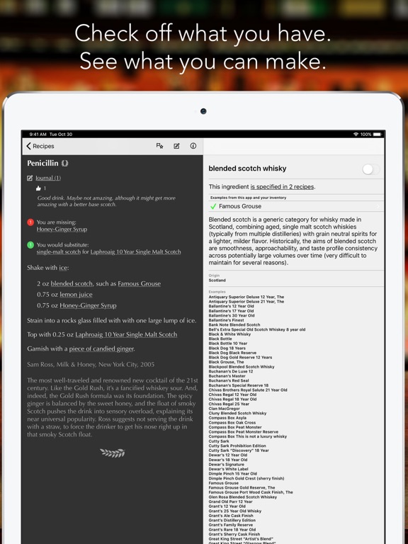 Modern Classics iPad screenshot 4 - Food & Drink app