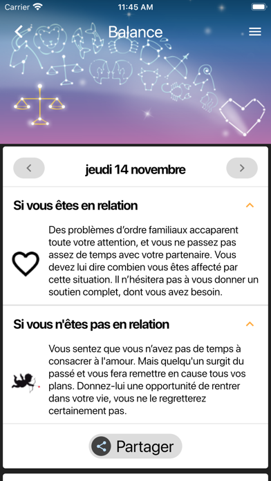 Screenshot #2 pour Horoscope de l'Amour!