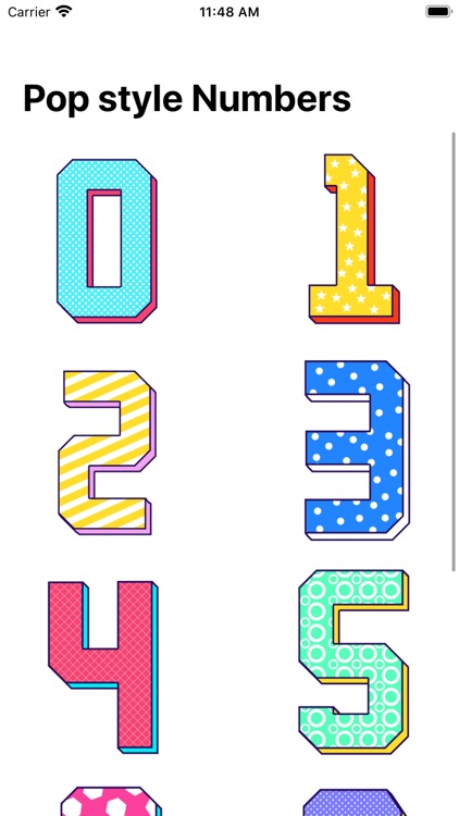 Pop style cartoon Numbers