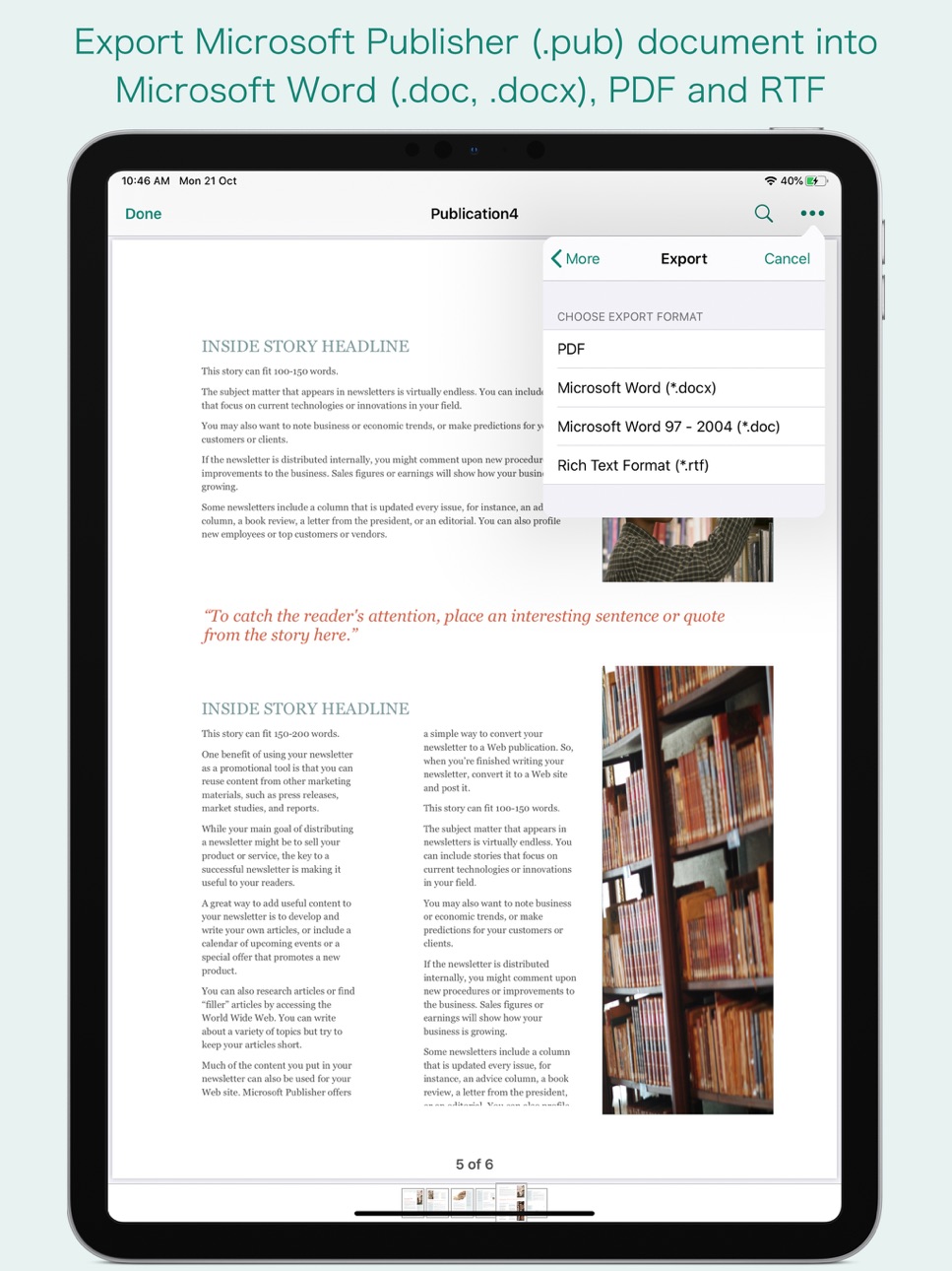 iPad screenshot