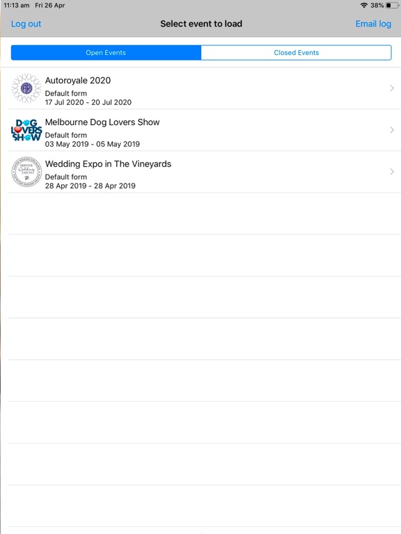 EventsPass CheckIn iPad screenshot 2 - Business app