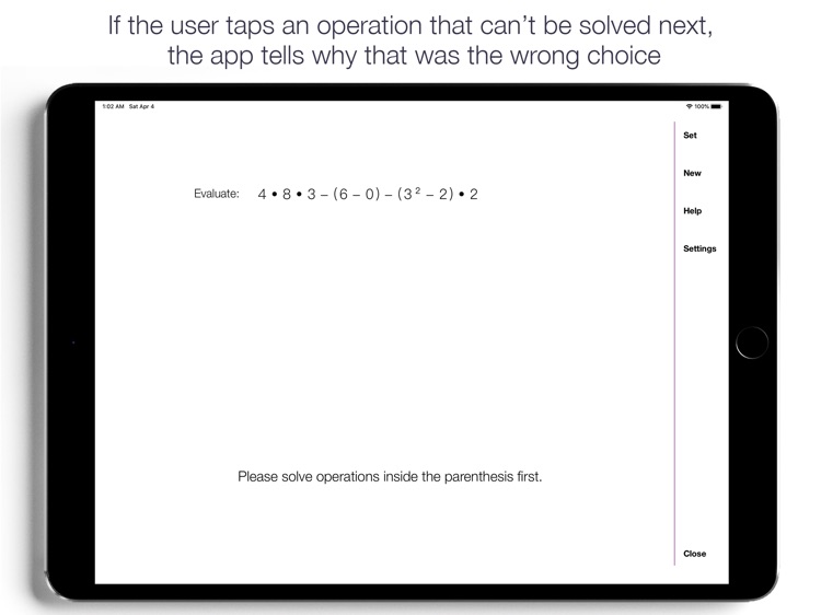 Visual Order of Operations