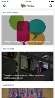 all voices: progressive news iphone screenshot 1