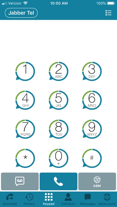 Jabber Tel Screenshot