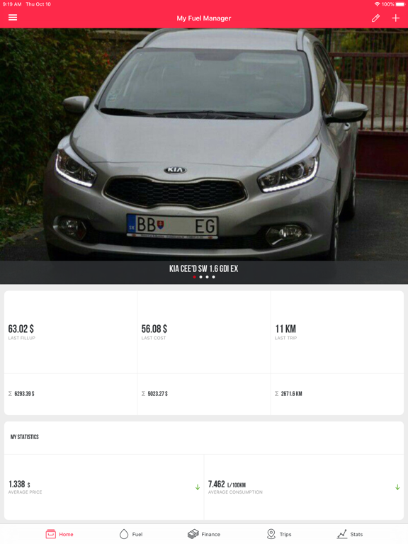 Screenshot #4 pour My Fuel Manager (Spotreba.sk)