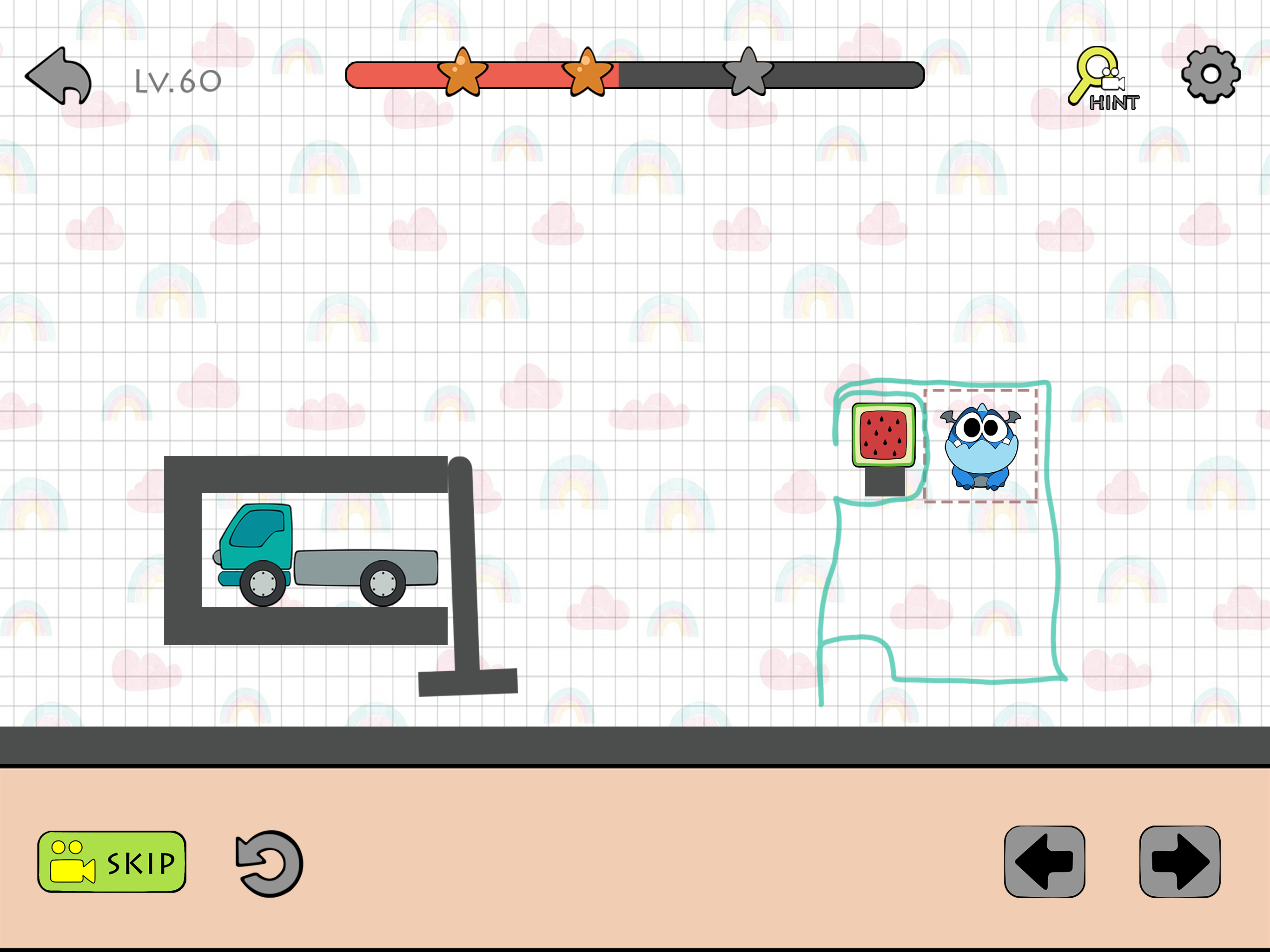 Dino Brain - Draw Physics Line