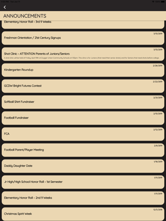 Screenshot #5 pour Dugger Union School App