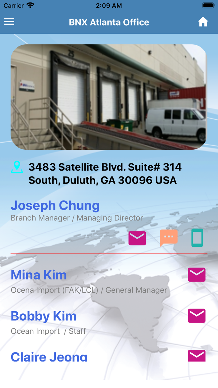 BNX SHIPPING CONTACT