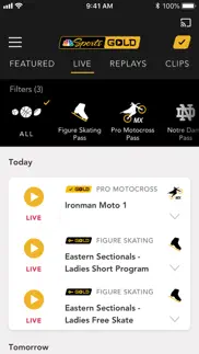 nbc sports gold iphone capturas de pantalla 2