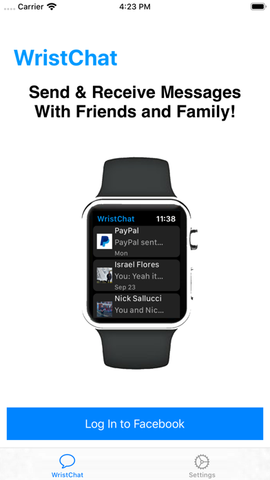 WristChat for Facebook screenshot1