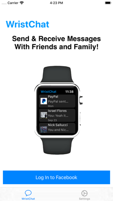 WristChat for Facebook screenshot 1