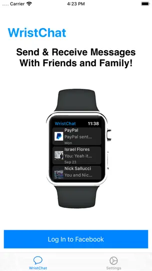 Capture d'écran de WristChat For Facebook sur iPhone 1