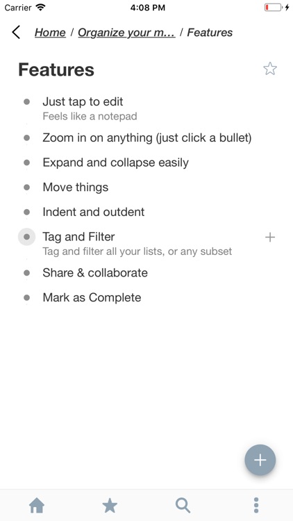 WorkFlowy: Note, List, Outline