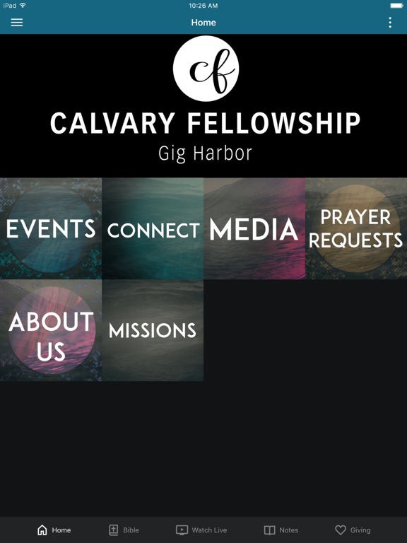 Calvary Fellowship Gig Harbor iPad screenshot 1 - Lifestyle app