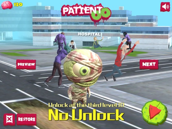 Patient 00 iPad screenshot