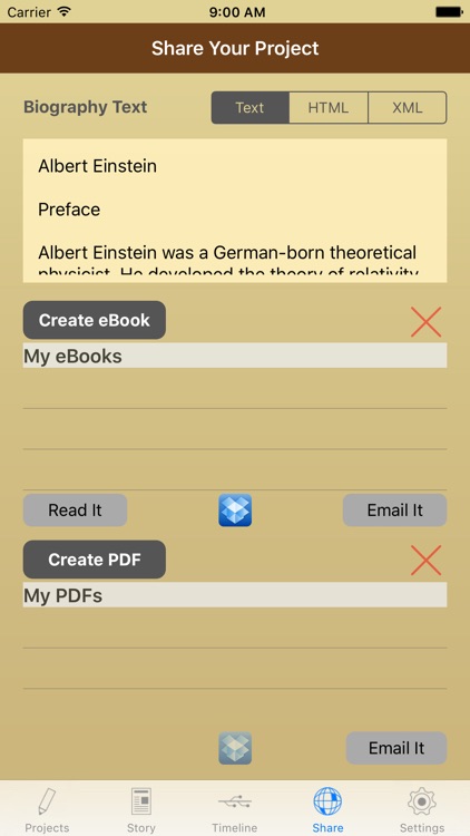 Biographer screenshot-4