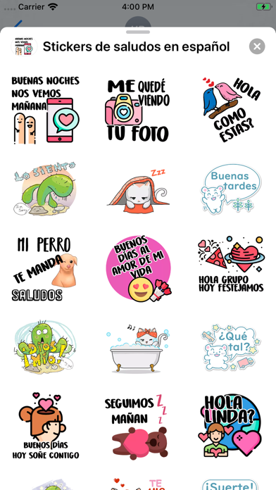 Stickers de saludos en español screenshot 2