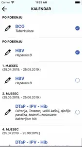 Moj Kalendar Imunizacije screenshot #3 for iPhone