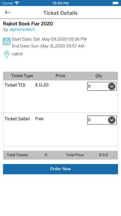 Paytix User Screenshot